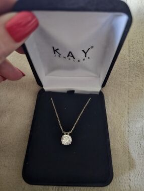 Ssil 5ct CZ Solitaire Necklace